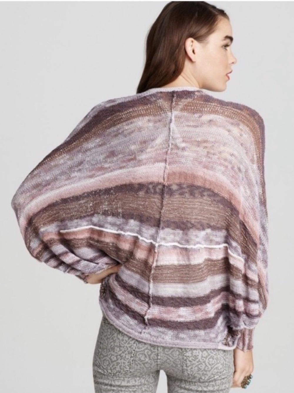 Free People Wild World Draped Cardigan in Amethyst
